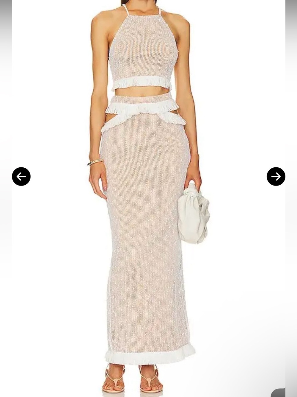 Michael Costello x revolve cut out skirt set
